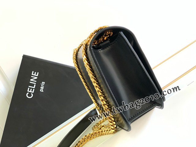 Celine專櫃2023冬季新款鏈條肩背包 199813 賽琳中號TRIOMPHE FRAME牛皮革單肩包 sldj2354